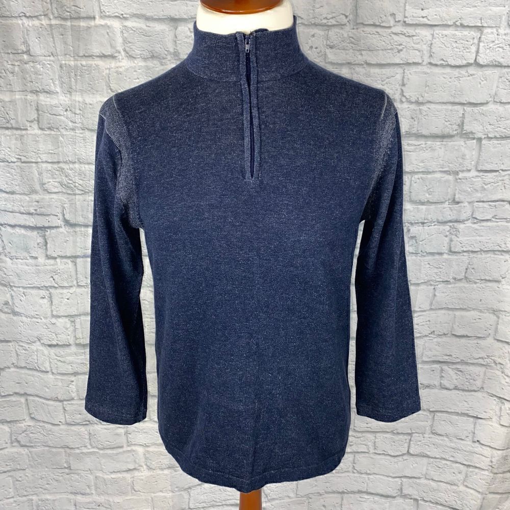Age of wisdom quarter zip pullover lightweight men’s navy blue